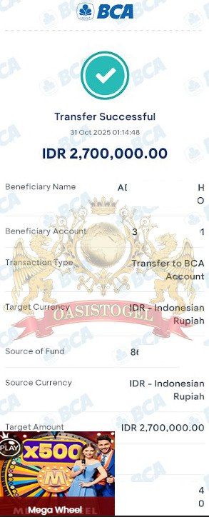 BUKTI JACKPOT OASISTOGEL