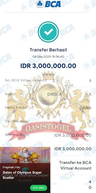 BUKTI JACKPOT OASISTOGEL