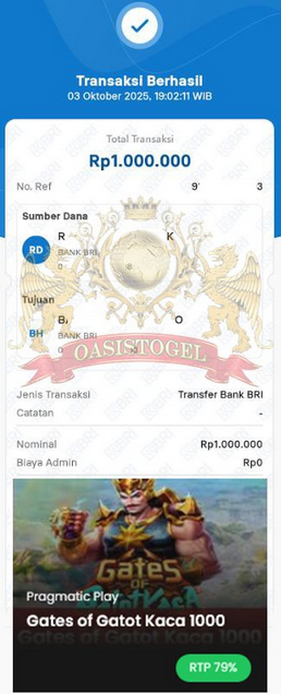 BUKTI JACKPOT OASISTOGEL