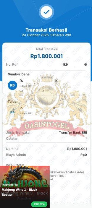 BUKTI JACKPOT OASISTOGEL