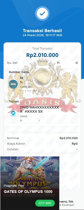 BUKTI JACKPOT OASISTOGEL