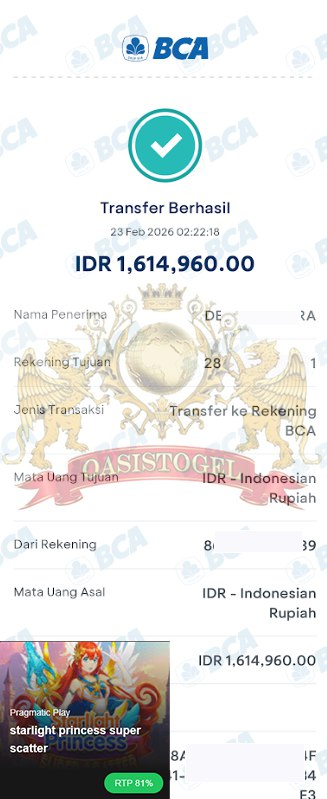 BUKTI JACKPOT OASISTOGEL