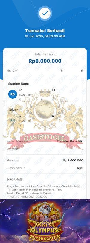 BUKTI JACKPOT OASISTOGEL