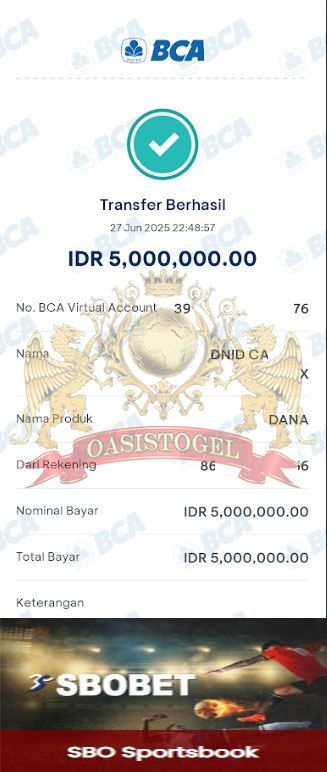 BUKTI JACKPOT OASISTOGEL