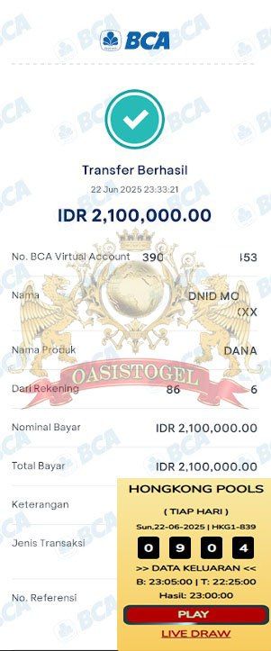 BUKTI JACKPOT OASISTOGEL