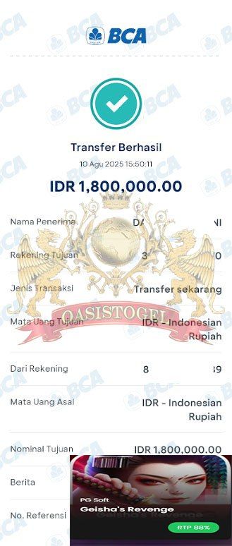 BUKTI JACKPOT OASISTOGEL