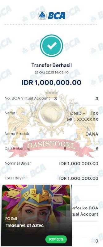 BUKTI JACKPOT OASISTOGEL