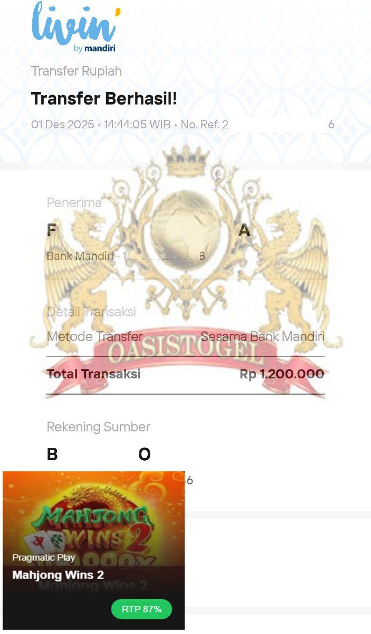 BUKTI JACKPOT OASISTOGEL