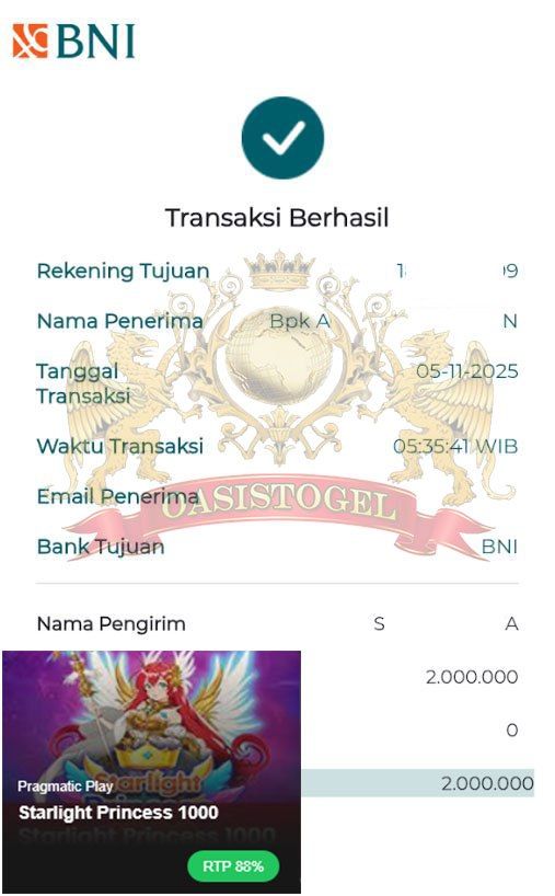 BUKTI JACKPOT OASISTOGEL