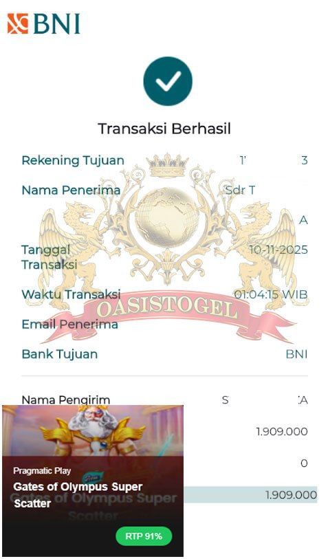 BUKTI JACKPOT OASISTOGEL