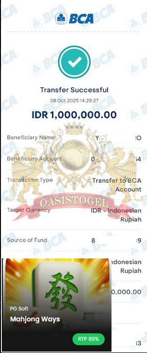 BUKTI JACKPOT OASISTOGEL