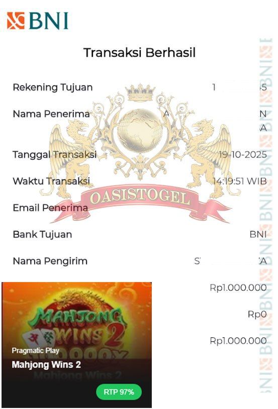 BUKTI JACKPOT OASISTOGEL