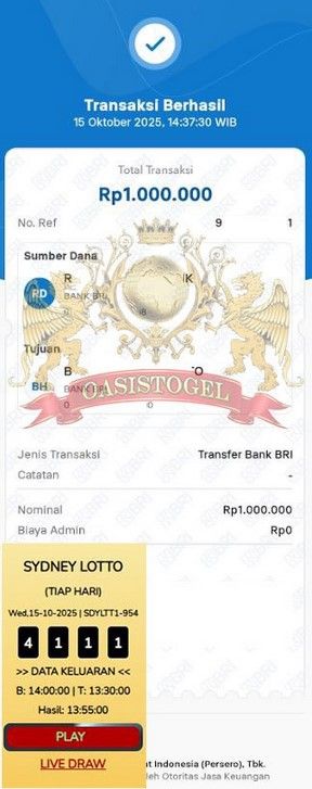 BUKTI JACKPOT OASISTOGEL