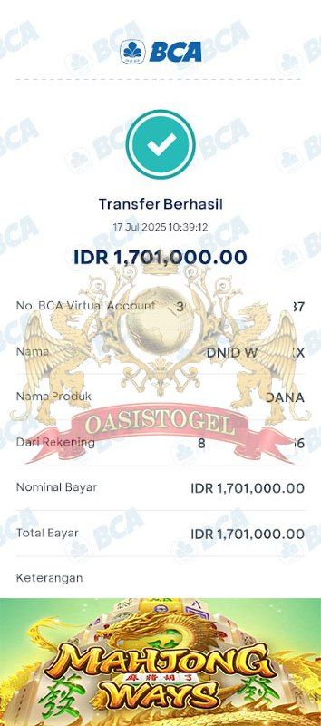 BUKTI JACKPOT OASISTOGEL