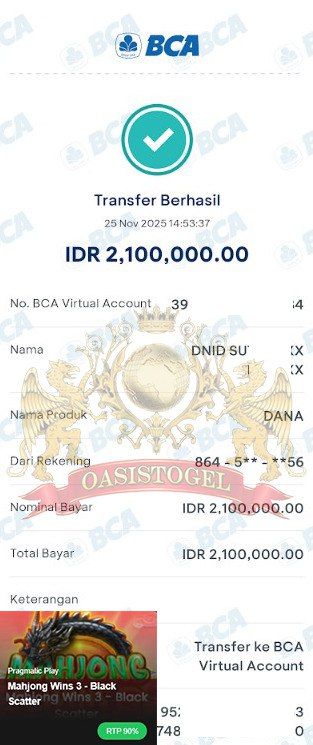 BUKTI JACKPOT OASISTOGEL