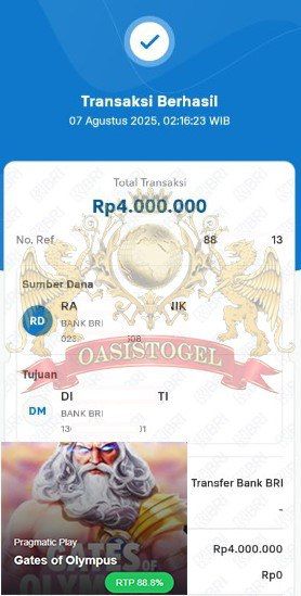 BUKTI JACKPOT OASISTOGEL