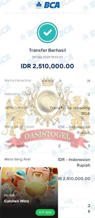 BUKTI JACKPOT OASISTOGEL