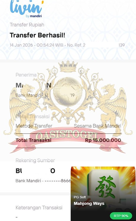 BUKTI JACKPOT OASISTOGEL