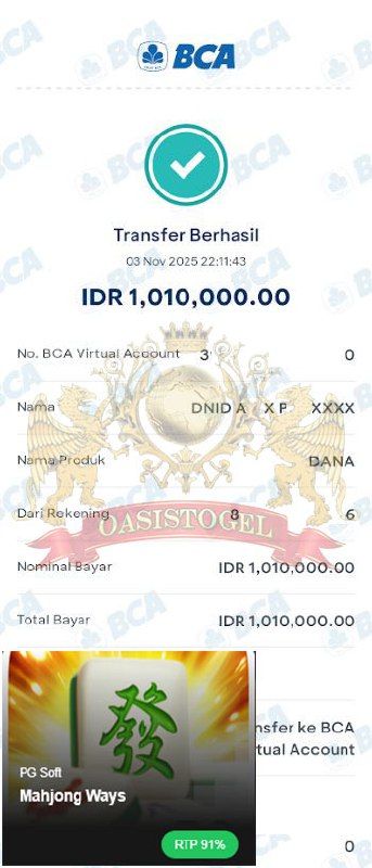 BUKTI JACKPOT OASISTOGEL