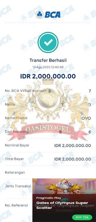 BUKTI JACKPOT OASISTOGEL