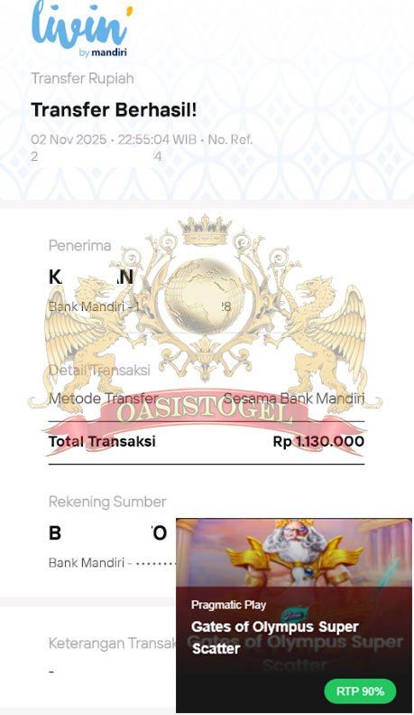 BUKTI JACKPOT OASISTOGEL