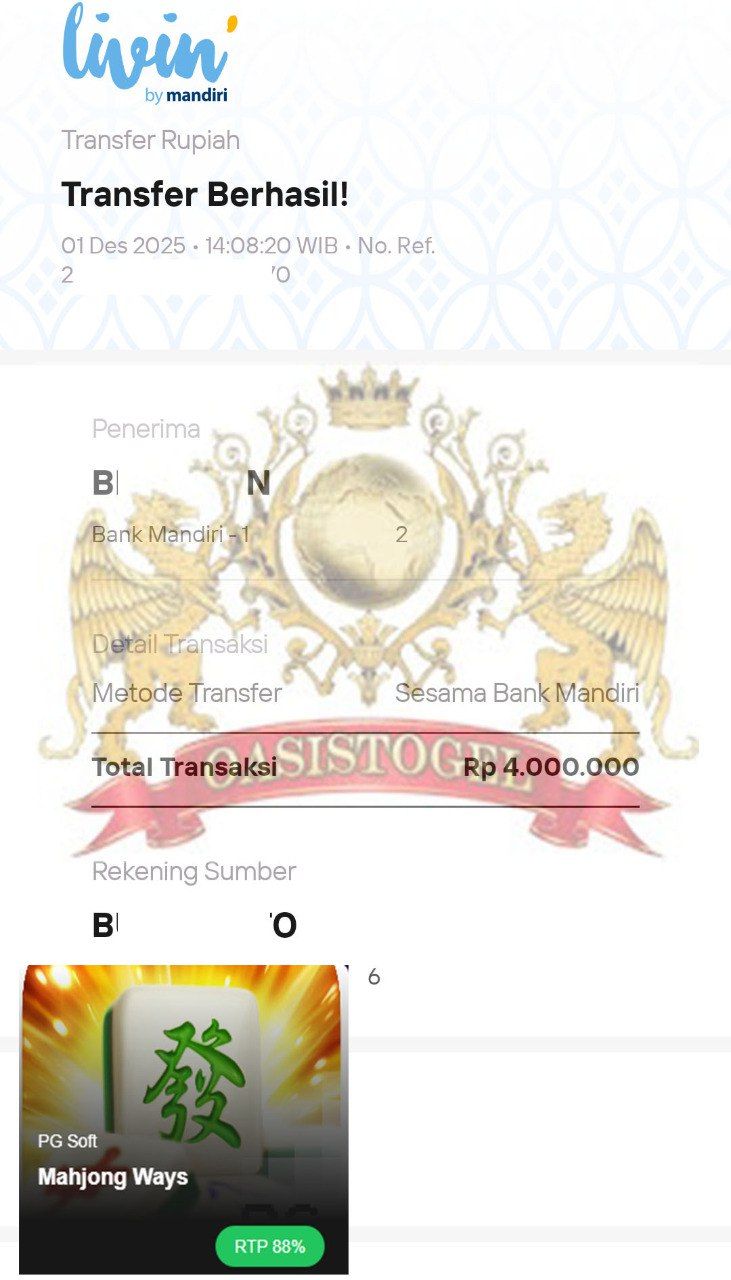 BUKTI JACKPOT OASISTOGEL