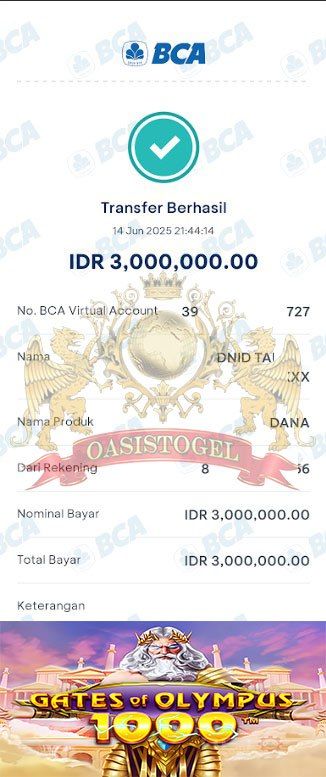 BUKTI JACKPOT OASISTOGEL