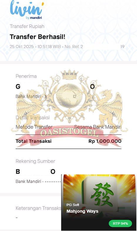 BUKTI JACKPOT OASISTOGEL