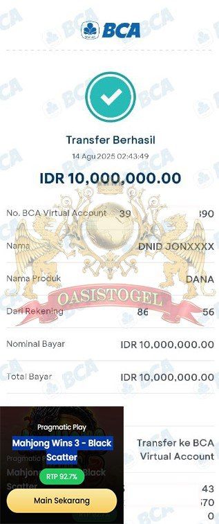 BUKTI JACKPOT OASISTOGEL