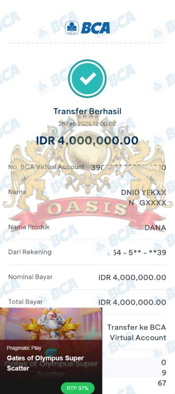 BUKTI JACKPOT OASISTOGEL