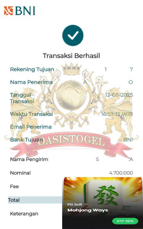 BUKTI JACKPOT OASISTOGEL