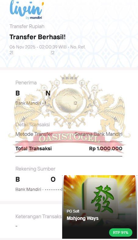 BUKTI JACKPOT OASISTOGEL