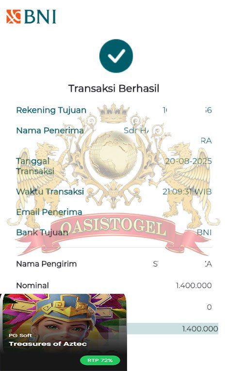 BUKTI JACKPOT OASISTOGEL
