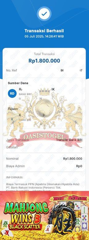 BUKTI JACKPOT OASISTOGEL
