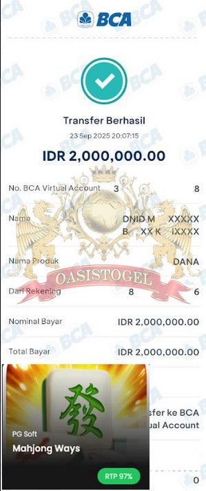 BUKTI JACKPOT OASISTOGEL