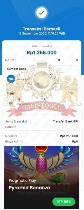 BUKTI JACKPOT OASISTOGEL