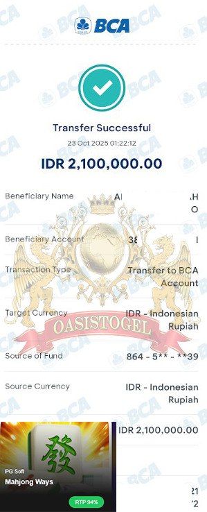 BUKTI JACKPOT OASISTOGEL