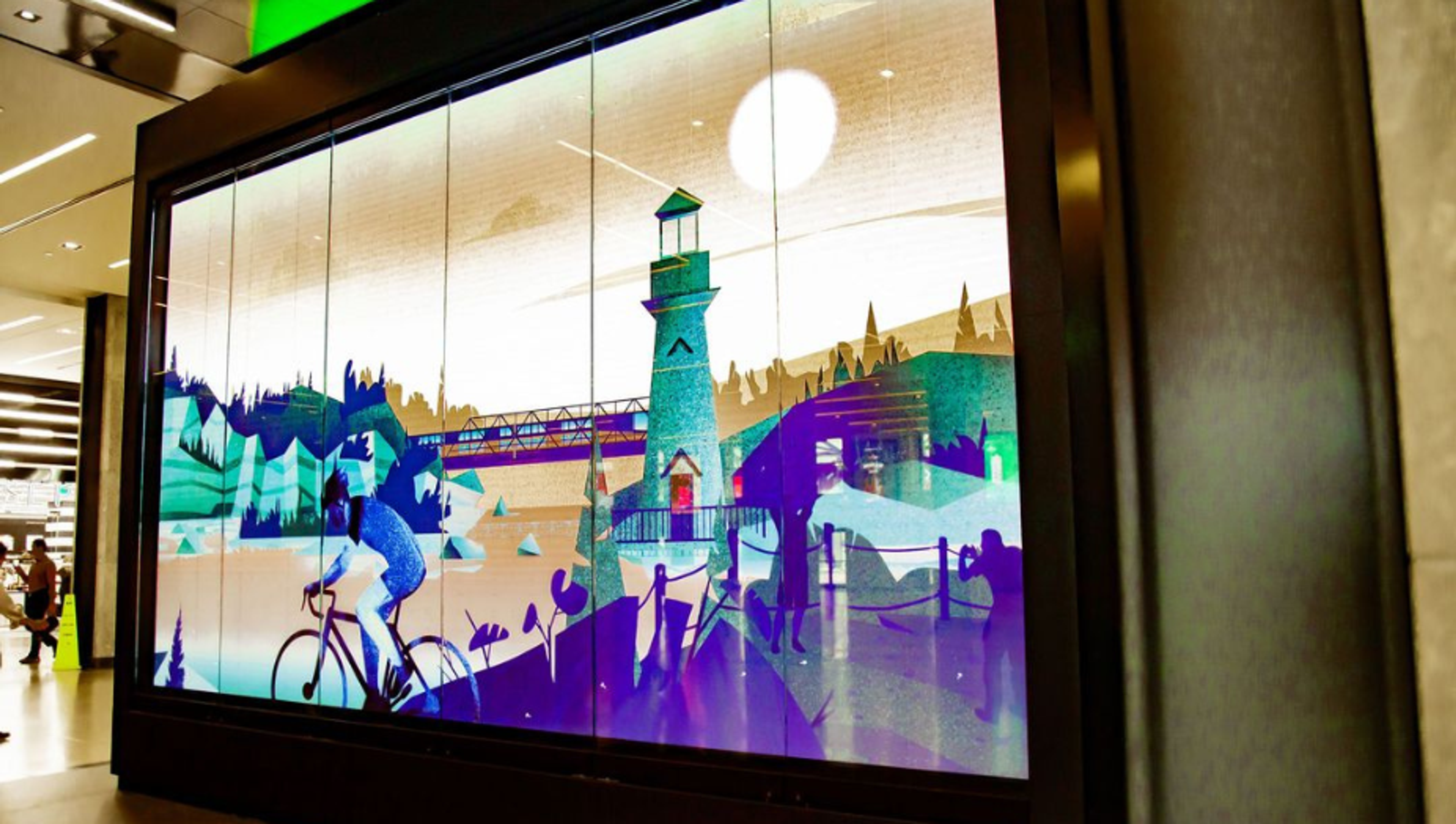 L'art génératif est utilisé pour le mur vidéo d'une banque canadienne dans un centre de transit populaire
