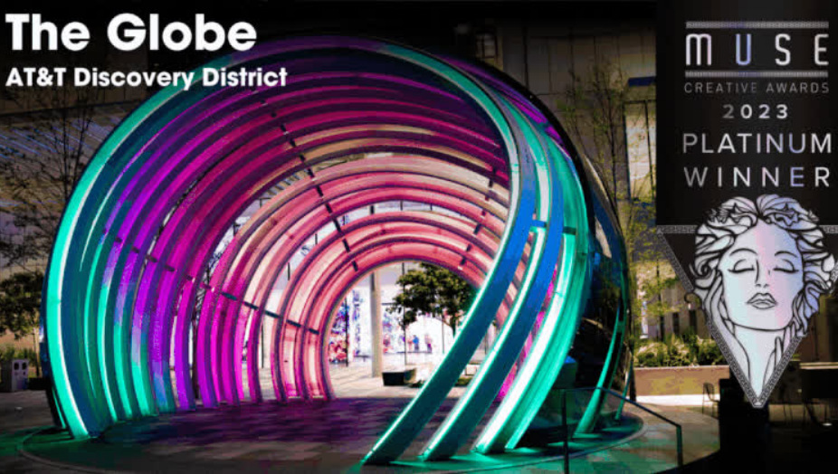 Le Globe au AT&T Discovery District remporte le lauréat de platine aux prix Muse 2023
