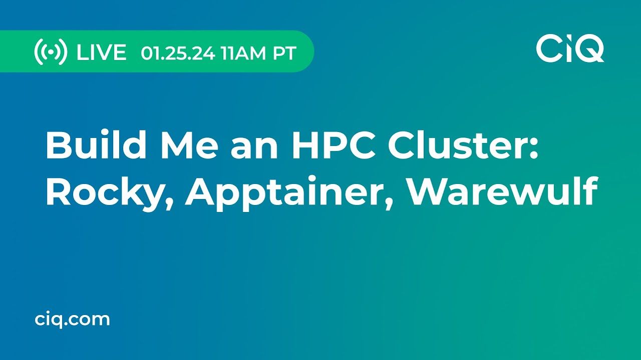 Build Me an HPC Cluster: Rocky Linux, Apptainer, and Warewulf
