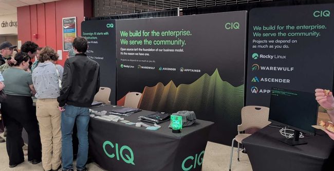 CIQ Rocky Linux booth at LinuxFest Northwest 2026