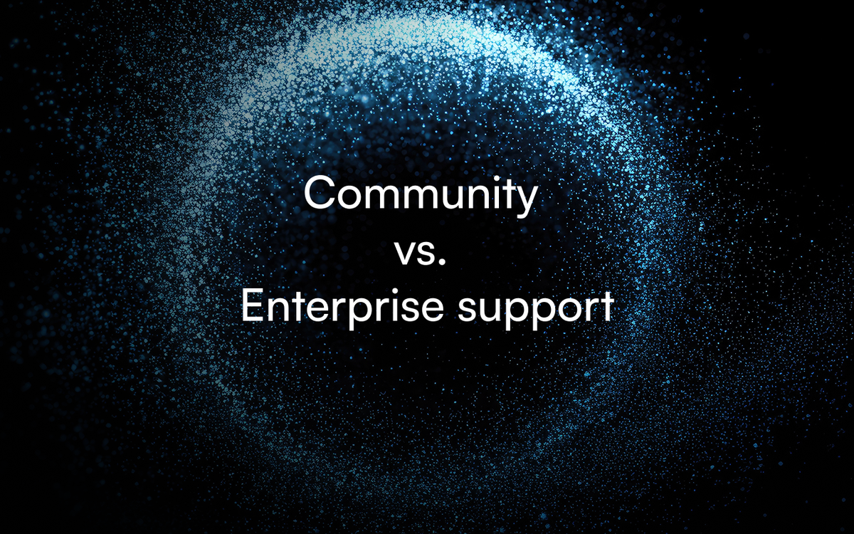 What to know about community support versus vendor support