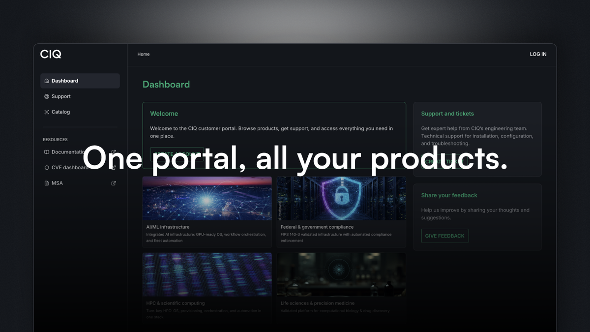 CIQ launches self-service portal so any organization can access CIQ products on their own terms