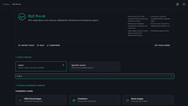 Product page with buy option