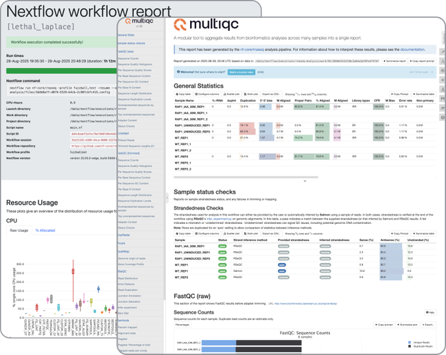 Nextflow pipeline outputs