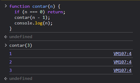 Ejecución de recursividad en el navegador