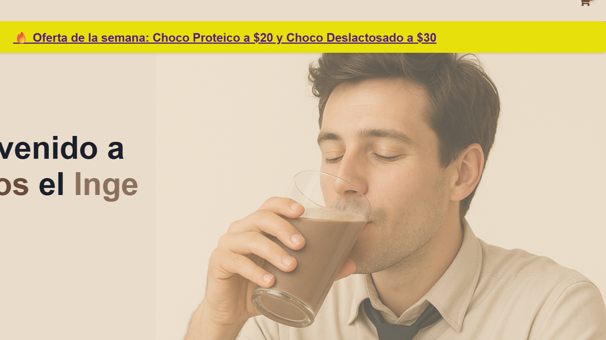 Pagina de inicio de aplicacion web chocos ecommerce