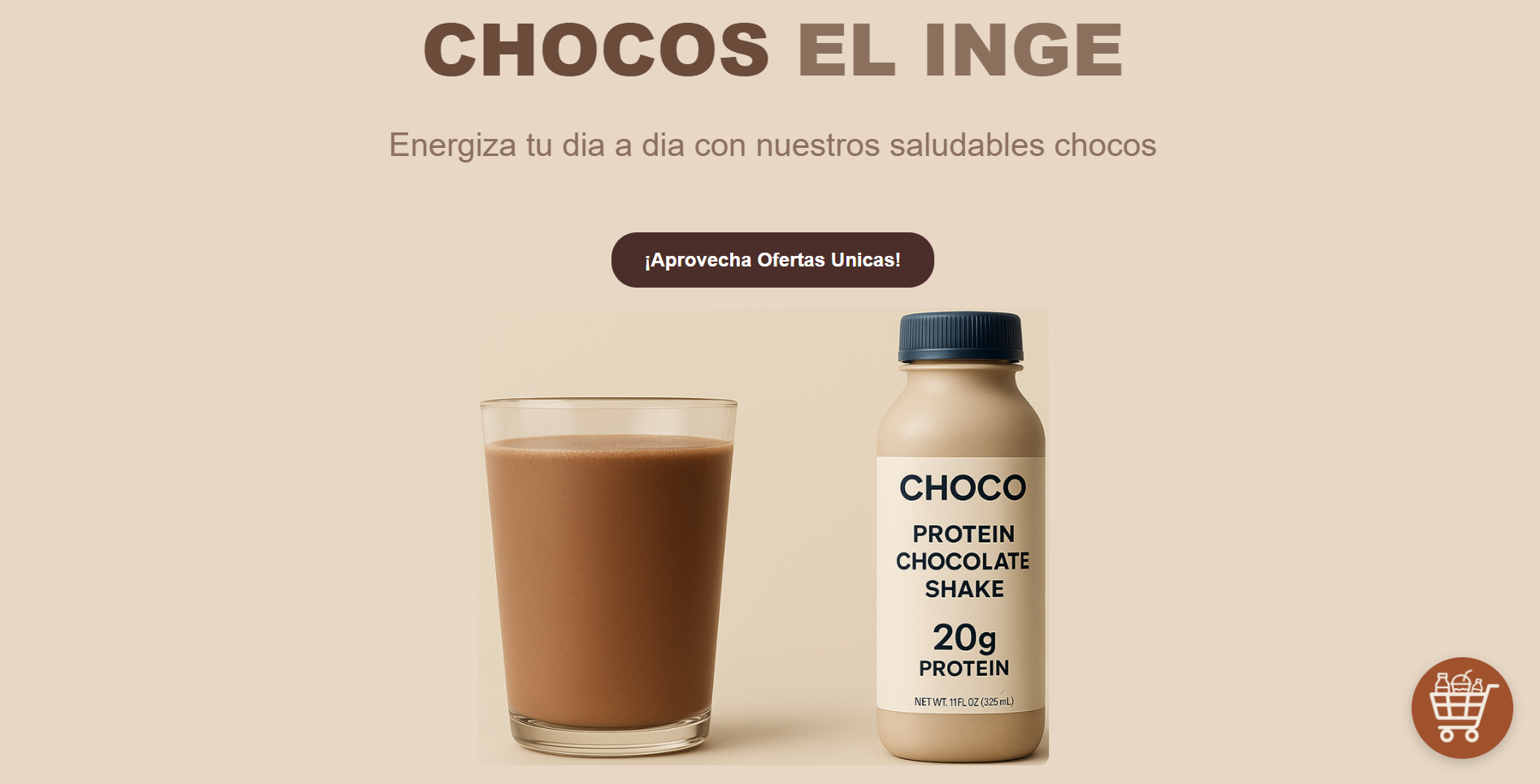 Landing page de chocos el inge
