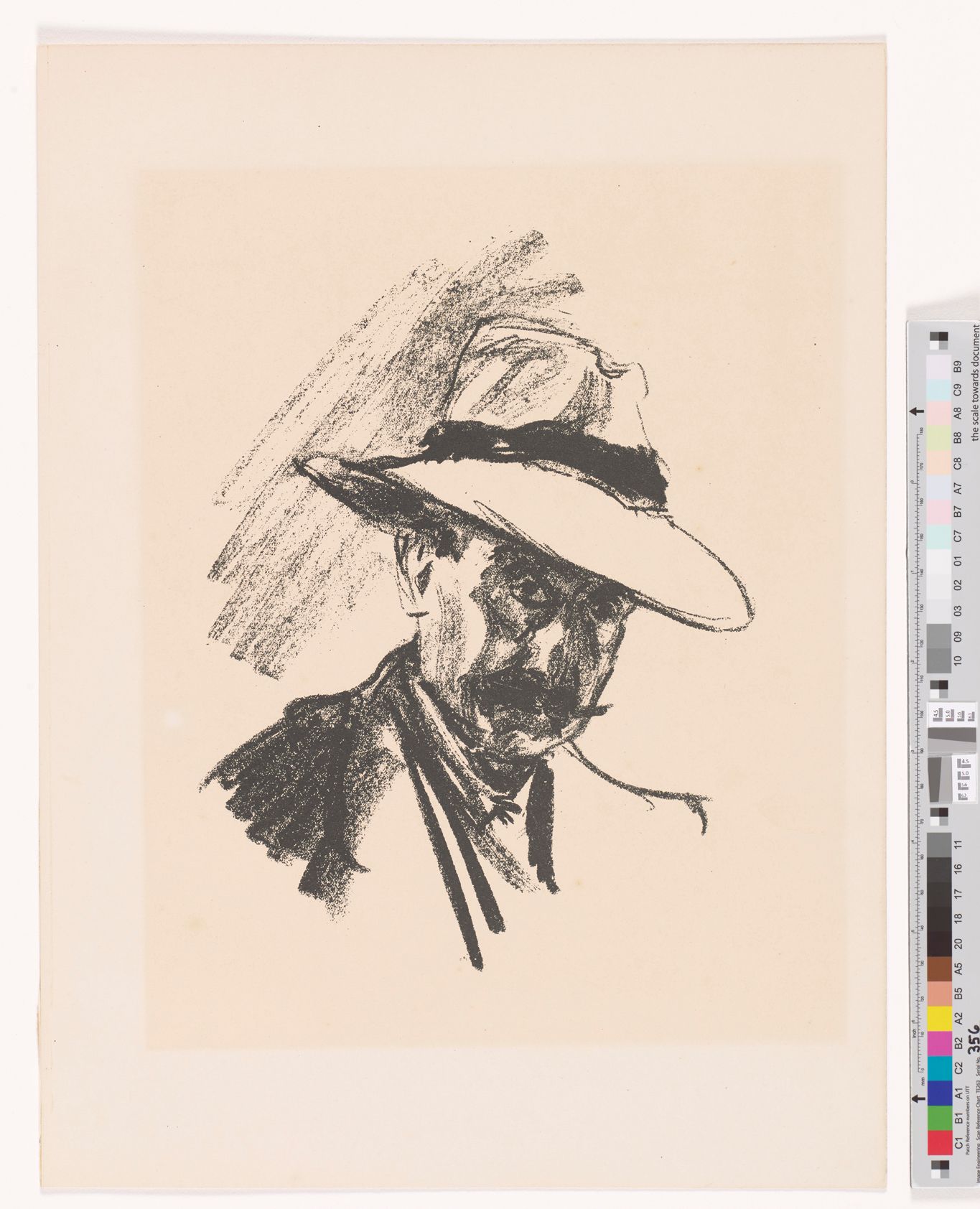 Selbstbildnis des Künstlers mit Strohhut.