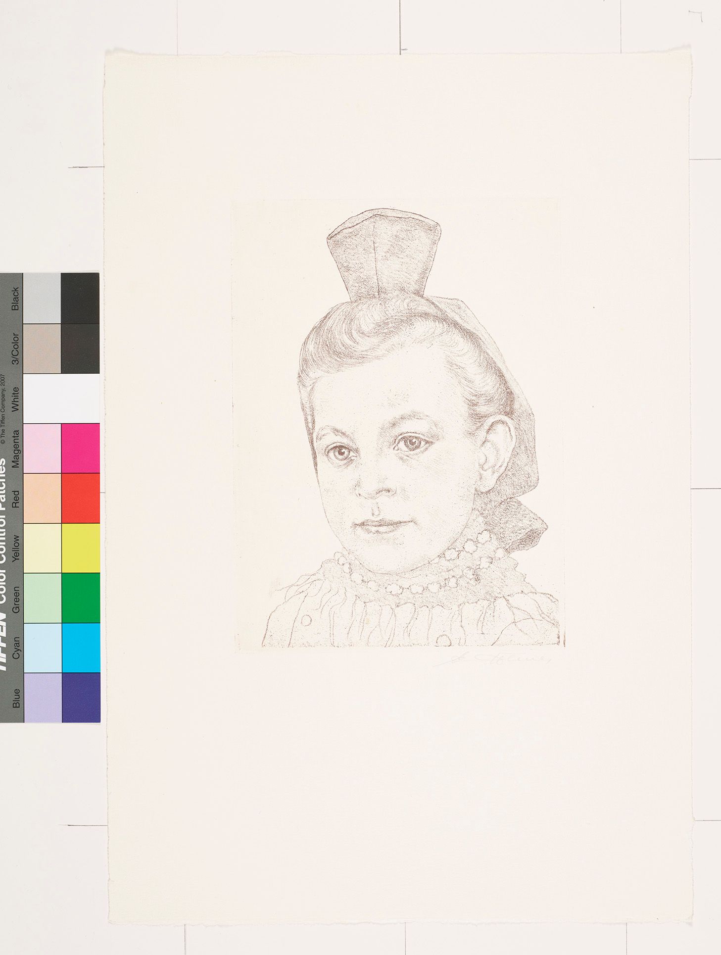 Zeichnung. Portrait eines Mädchens.